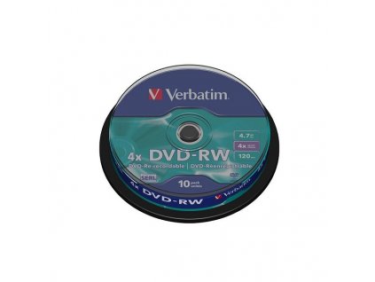 Verbatim DVD-RW 4,7GB 4x spindl (10-pack) (43552)