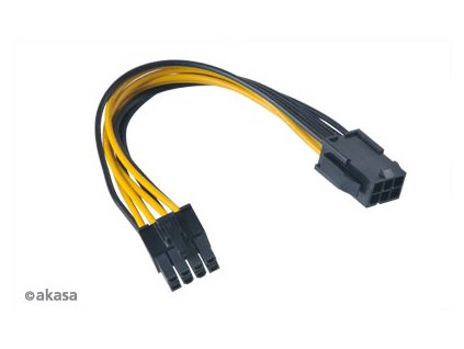 AKASA kabel AK-CB051 redukce PCIe na ATX12V 15cm