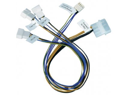 AKASA kabel pro synchronizaci 3 ventilátorů se základní deskou