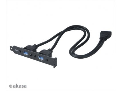 AKASA kabel USB 3.0, interní USB kabel, 40cm (AK-CBUB17-40BK)