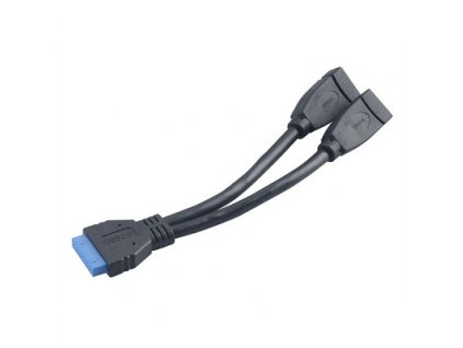 AKASA kabel USB 3.0, interní USB kabel, 0,15m (AK-CBUB09-15BK)