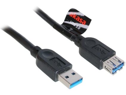 AKASA kabel USB 3.0 Type A-A 1.5m prodlužovací (A-M/A-F)