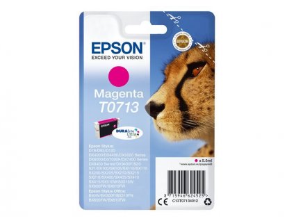 Epson T0713 Magenta 5,5ml pro Stylus D78/DX4000/DX5000/DX6000/DX7000F - originální (C13T07134012)