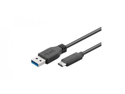 Kabel USB 3.1 konektor C/male - USB 3.0 A/male, černý, 0,15m (ku31ca015bk)