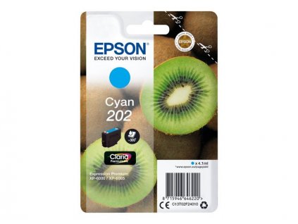 Epson 202 Cyan, azurová - originální (C13T02F24010)