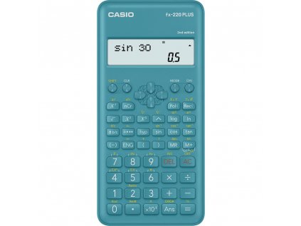 Casio FX 220 Plus 2E Školní vědecká kalkulačka, modrá (45014244)