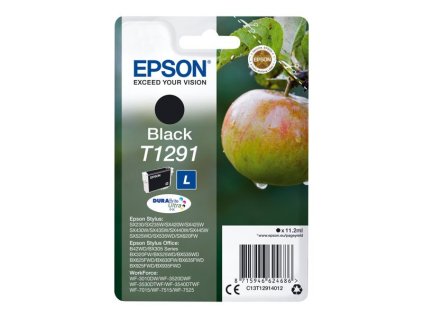 Epson T1291 pro SX230, SX235, SX425, SX425W, SX430, SX438, Black, černý - originál (C13T12914012)