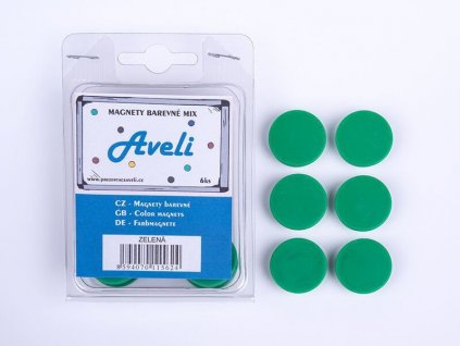 Aveli set magnetů, 4ks, zelená barva