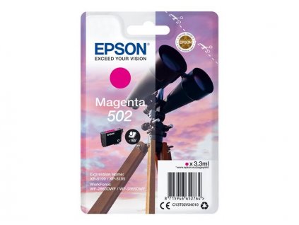 Epson 502 Magenta, purpurová - originální (C13T02V34010)