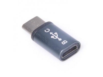 Adaptér USB 3.1 konektor C/male - USB 2.0 Micro-B/female, kovově modrý (kur31-04)