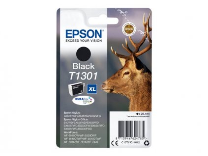 Epson T1301 Black 25,4ml pro Stylus SX525WD/SX620FW, Stylus Office BX525WD/BX625FWD - originální (C13T13014012)