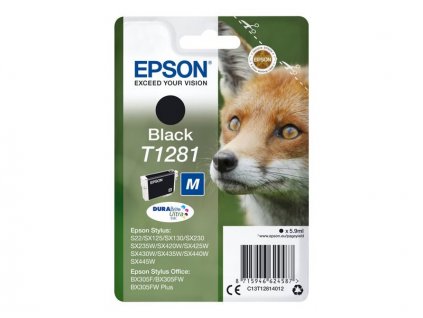 Epson T1281 černá 5,9ml pro S22/SX125/SX130/420W/425W, Office BX305F - originální (C13T12814012)