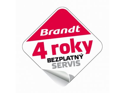 Certifikát 4 roky bezplatný servis BRANDT
