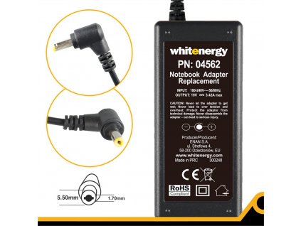 Whitenergy zdroj 19V 3.42A 65W, konektor 5.5x1.7mm