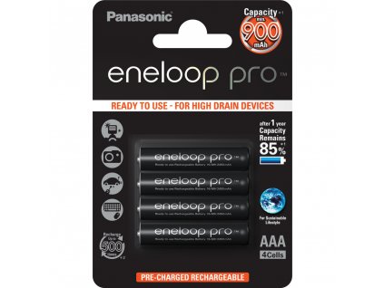 Panasonic 4HCCE/4BE Eneloop Pro AAA 900 4BP černé