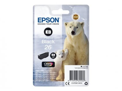 Epson T2611 Ink Photo Black - originál (C13T26114012)