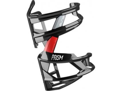 Košík Elite Prism Right, černý lesklý/červený - na bidon (E0181001)