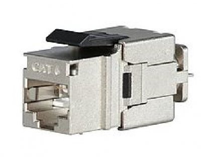 SOLARIX keystone, CAT6, STP, RJ45, černý, rychlozařezávací