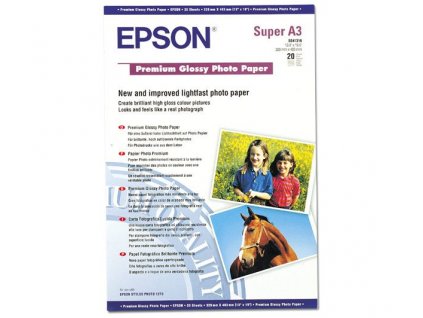 Epson Premium Glossy Photo Paper, DIN A3+, 255g/m2, 20 listů (C13S041316)