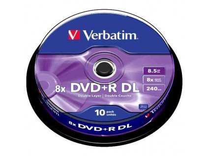 Verbatim DVD+R 8,5GB 8x Double Layer 10 ks (43666)