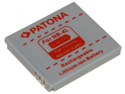 Patona PT1004 - Canon NB-4L 600mAh Li-Ion