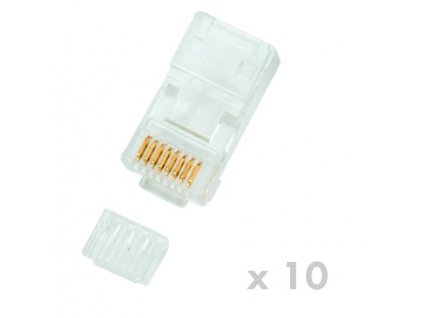 KONEKTOR UTP RJ-45 pro lanko skládaný (Plug UTP CAT6 8p8c- RJ45) balení 10Ks