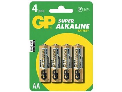 GP baterie Super Alkaline LR6 (AA, tužka) blistr, 4 kusy