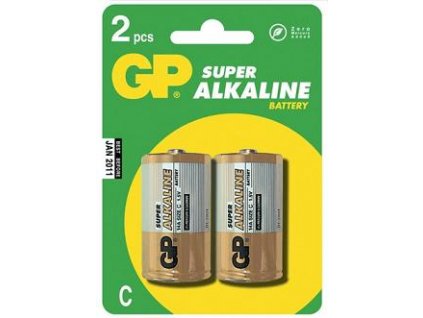 GP baterie Super Alkaline LR14 (C, malé mono) blister, 2 kusy