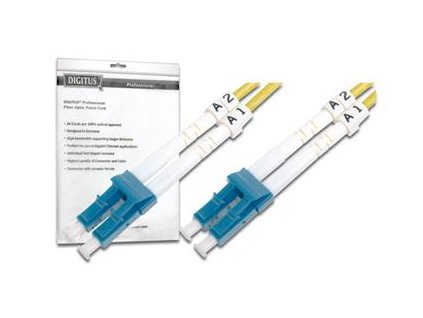DIGITUS Fiber Optic Patch Cord, LC to LC Singlemode 09/125 µ, Duplex Length 1m (DK-2933-01)