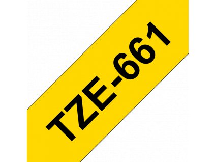 Brother TZ-661,  žlutá/černá, (36mm, lamin.) (TZe661)