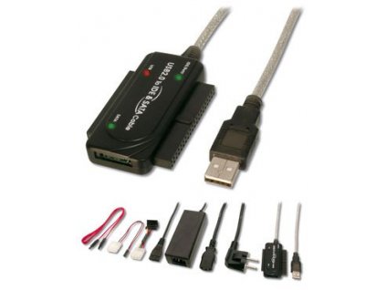 HDR ADAPTER USB 2.0 IDE + SATA adapter + kabel (ku2ides)