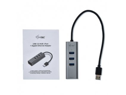 i-tec USB 3.0 Metal HUB 3 Port + Gigabit Ethernet (U3METALG3HUB)
