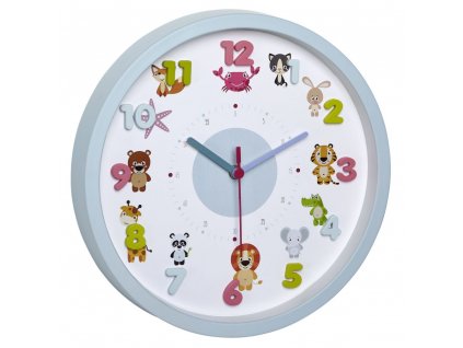 TFA dětské nástěnné hodiny 60.3051.14 LITTLE ANIMALS