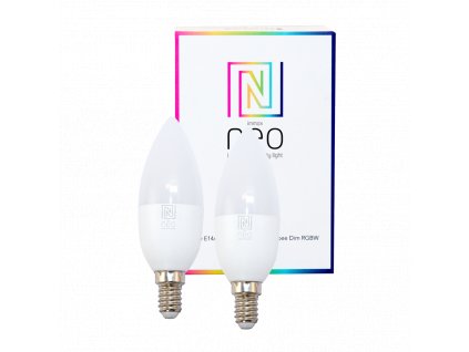 2x Immax Neo LED E14 C37 5W RGBW Zigbee