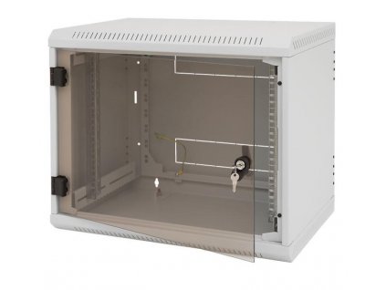 TRITON 19" rozvaděč RBA-AS4 9U/400 mm (sklo) šedý