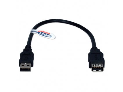 KABEL USB 2.0 TYP A-A 1.8M PRODLOUŽENÍ černý
