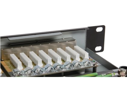 SOLARIX patch panel, CAT6, 24 x RJ45, STP, černý, 1U