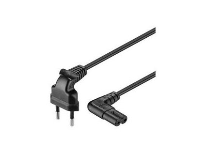 Kabel síťový 230V k magnetofonu se zahnutými konektory 3m (Kpspm3-90)