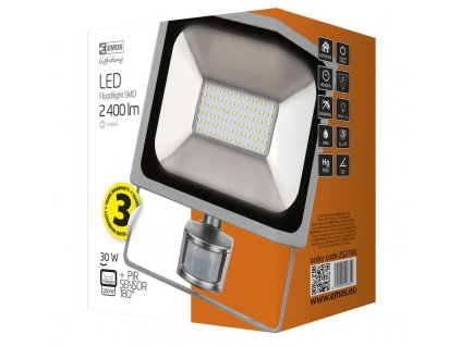 LED reflektor PROFI s pohybovým čidlem, 30W studená bílá