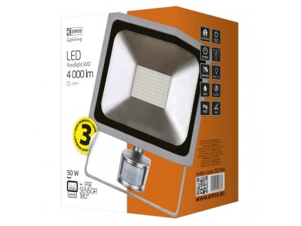 LED reflektor PROFI s pohybovým čidlem, 50W studená bílá