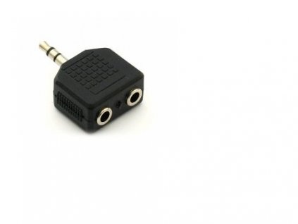 Adaptér stereojack 3,5 male - 2 x 3,5 female (kjr-02)