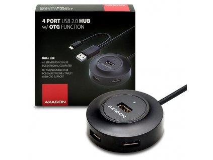AXAGON HUE-X6GB USB hub + OTG, černý