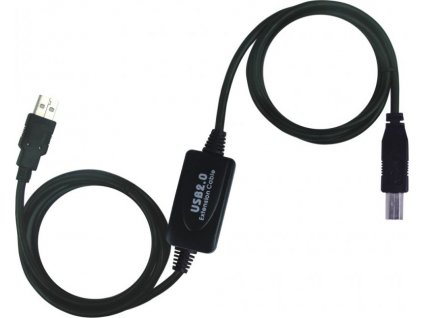 KABEL USB 2.0 repeater a propojovací kabel A/M-B/M 10m (ku2rep10ab)