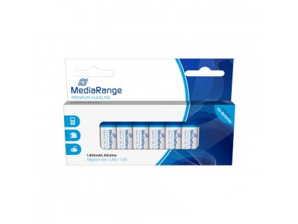 MediaRange Premium Alkalické baterie LR06 (AA, tužková) 1,5V blister 10ks/balení