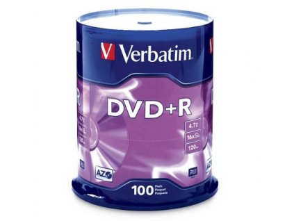 Verbatim DVD+R 4,7GB  16x SPINDL (100pack) (43551)