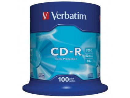 Verbatim CD-R Extra Protection 700MB 48x spindl 100 ks (43411)
