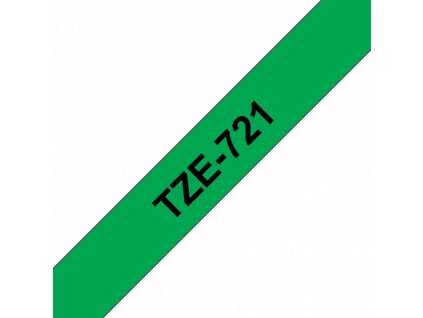 Brother TZe-721, zelená / černá (9mm, laminovaná) (TZe721)