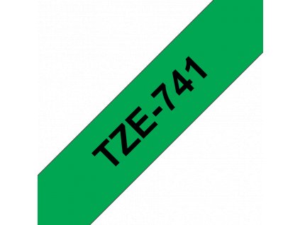 Brother TZ-741, zelená / černá 1 ks (18mm, laminovaná) (TZe741)