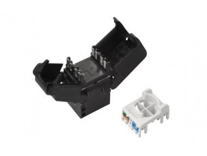 SOLARIX keystone, CAT6, UTP, RJ45, černý, samořezný