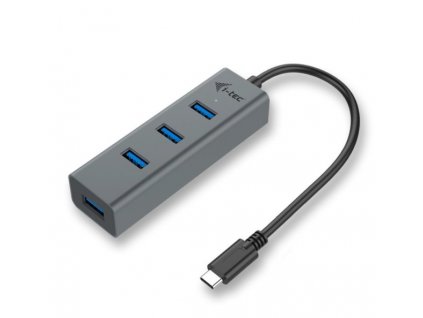 i-tec USB-C Metal 4-portový HUB, 4x USB 3.0 (C31HUBMETAL403)